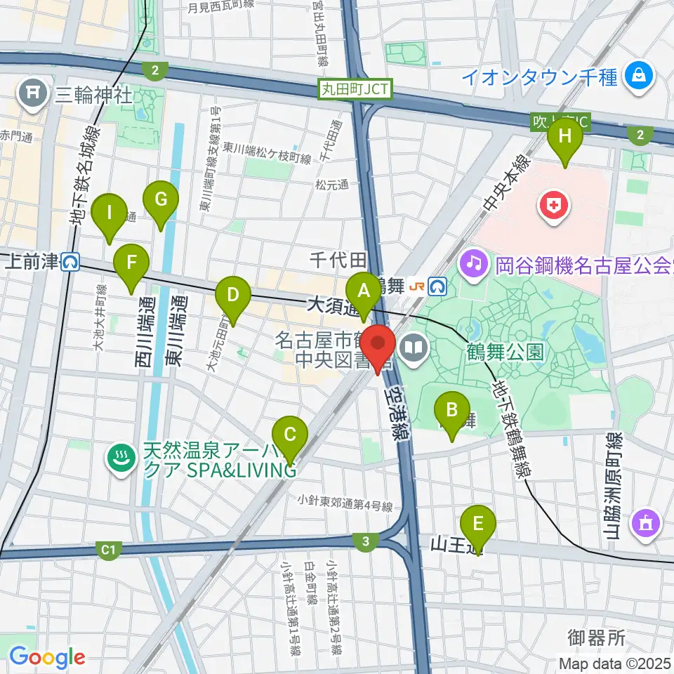 カノンミュージックスクール周辺のホテル一覧地図