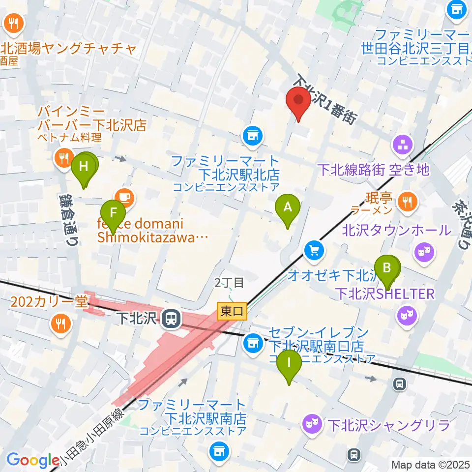 Rinky Dink Studio下北沢1st ERA店周辺のホテル一覧地図