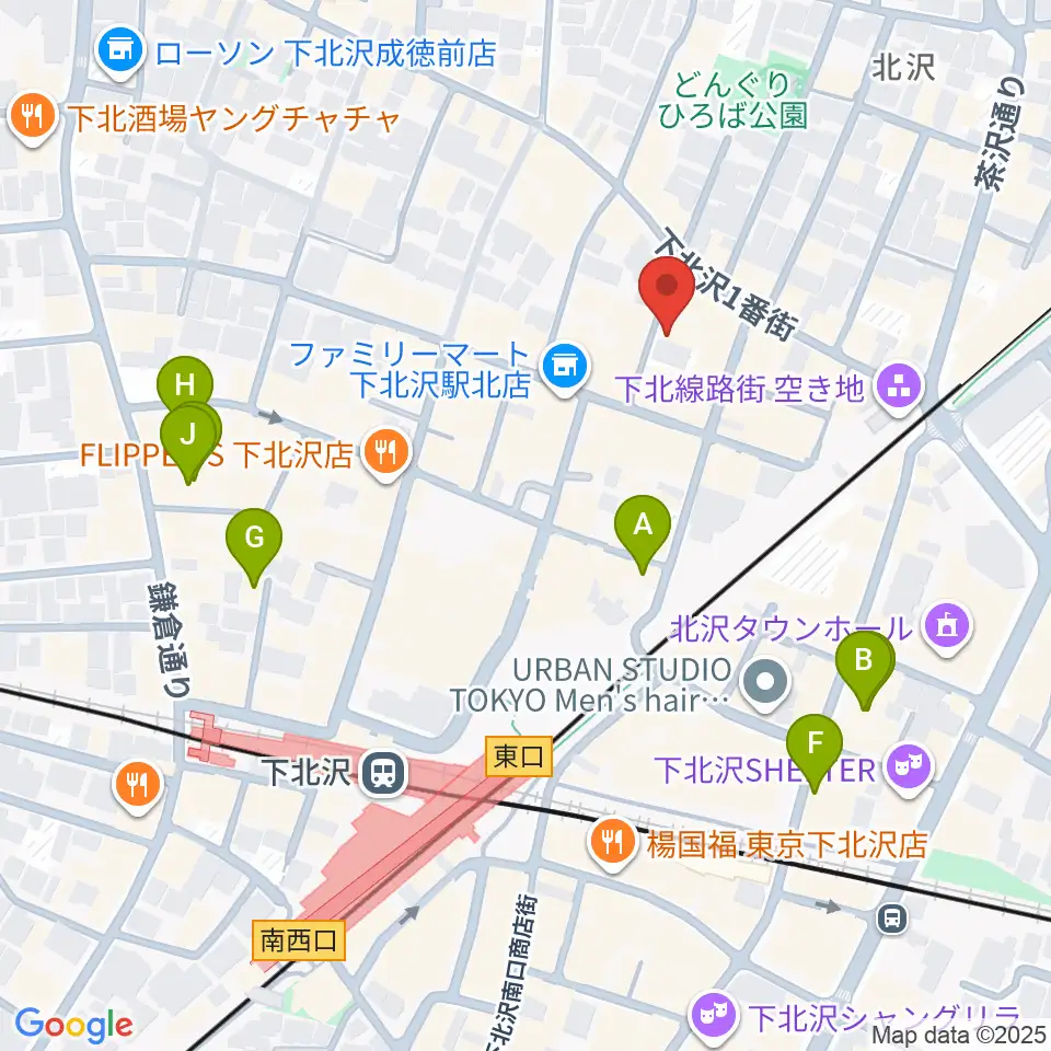Rinky Dink Studio下北沢1st ERA店周辺のホテル一覧地図