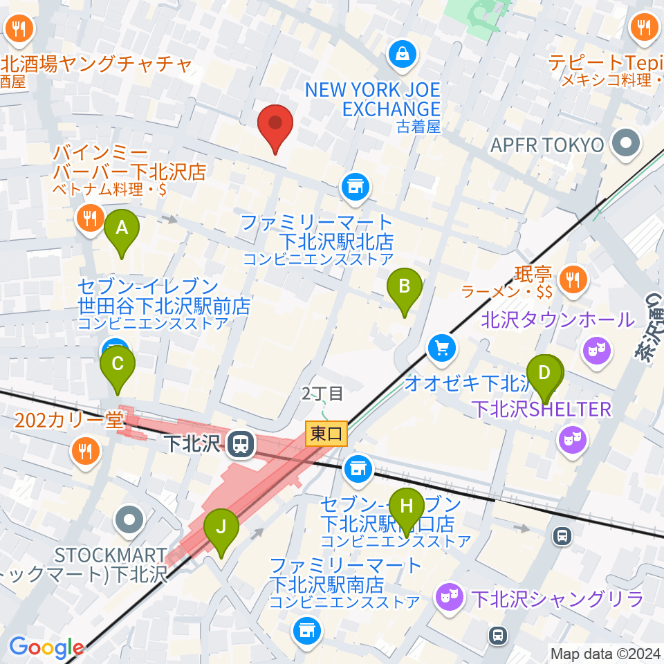 Rinky Dink Studio下北沢2nd周辺のホテル一覧地図