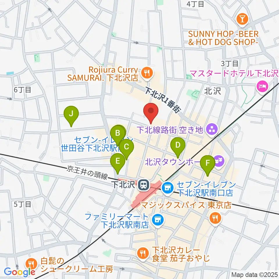 Rinky Dink Studio下北沢2nd周辺のホテル一覧地図