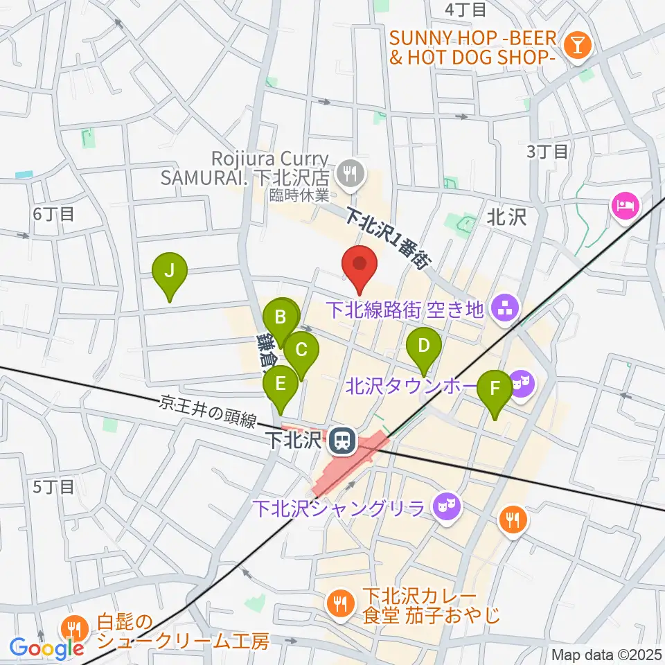 Rinky Dink Studio下北沢2nd周辺のホテル一覧地図