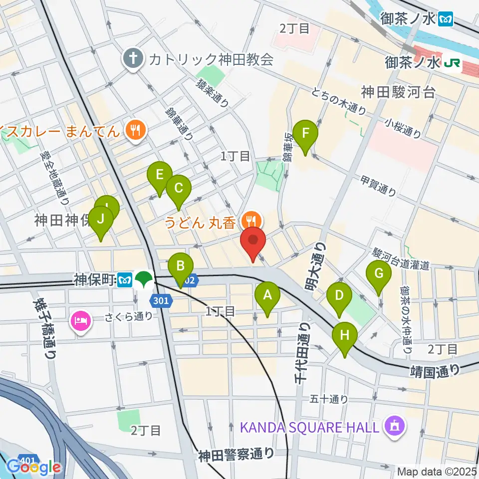 Rinky Dink Studio お茶の水 神保町店周辺のホテル一覧地図
