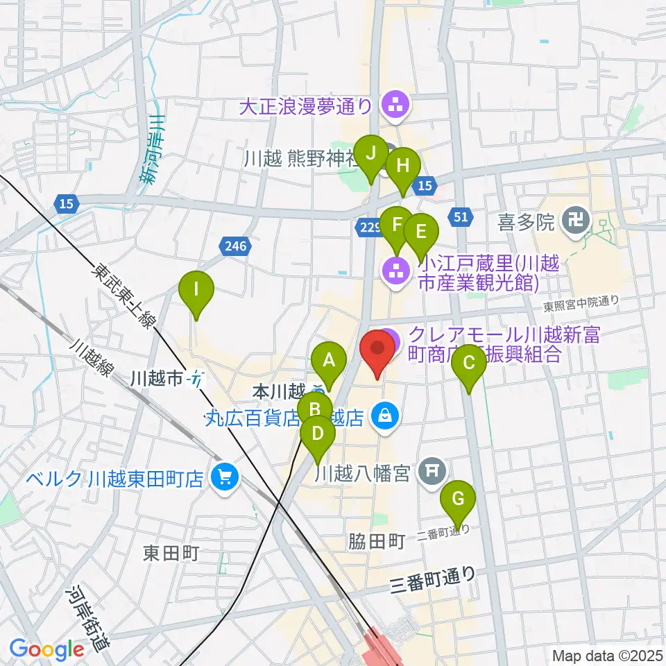 リンキィディンク川越 i.m.o周辺のホテル一覧地図