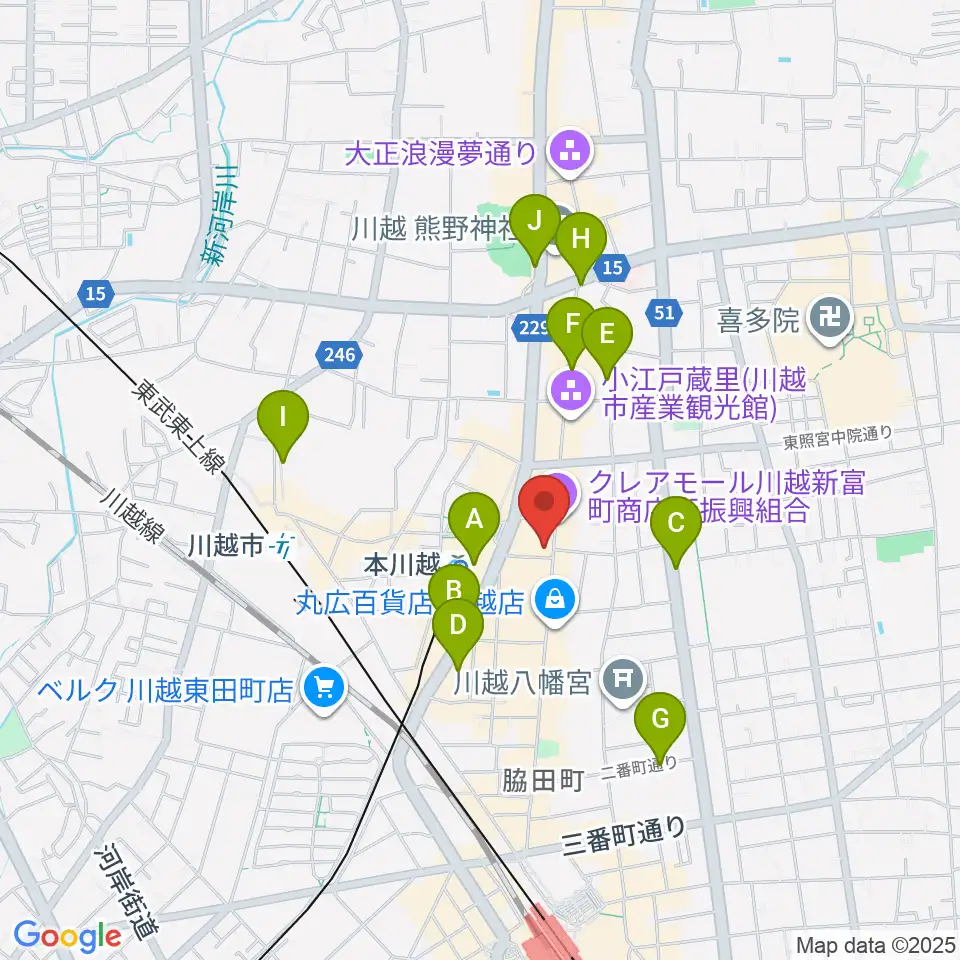 リンキィディンク川越 i.m.o周辺のホテル一覧地図