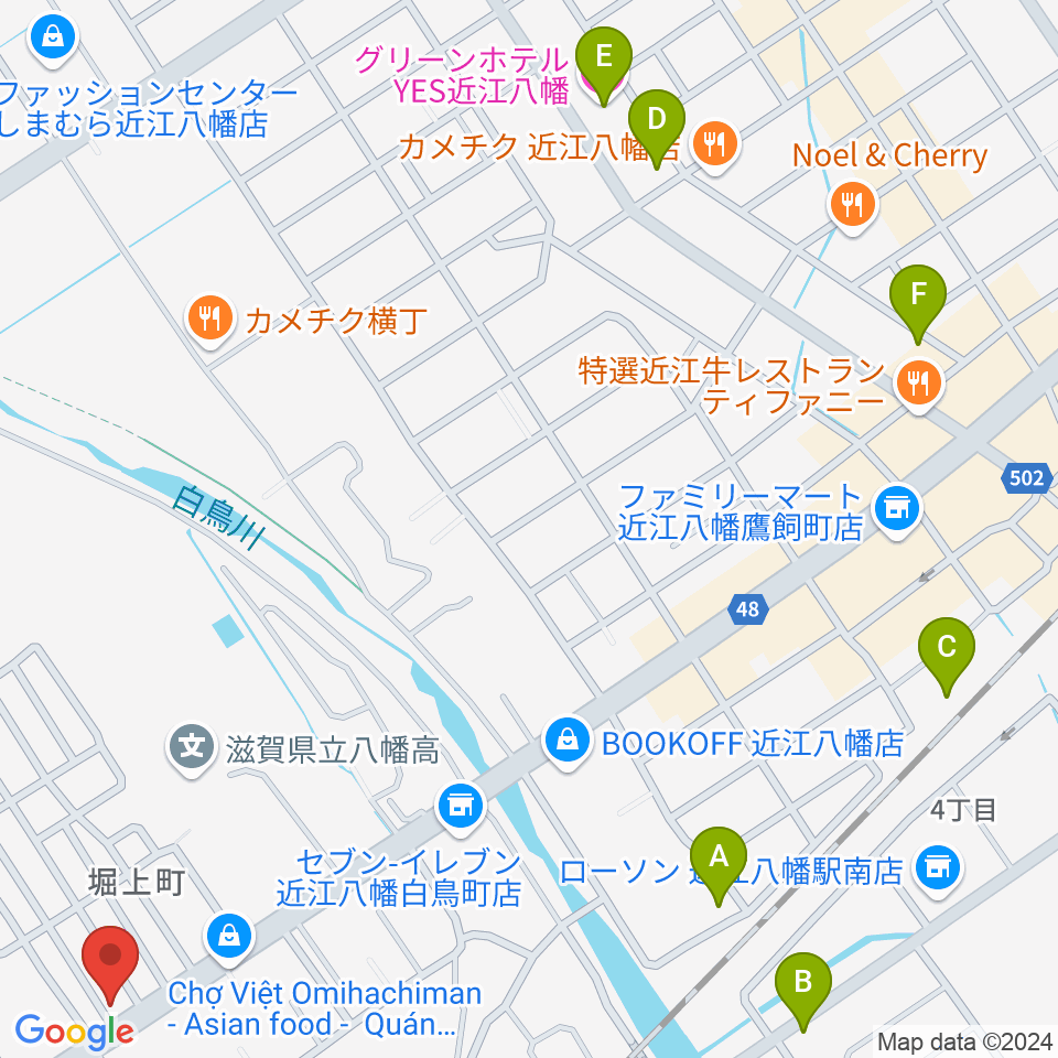 TMAミュージックスクール 八幡センター教室周辺のホテル一覧地図