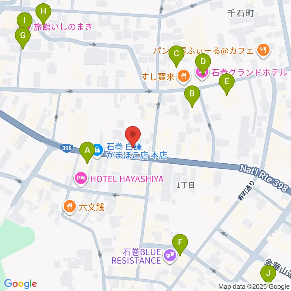 ラ・ストラーダ周辺のホテル一覧地図