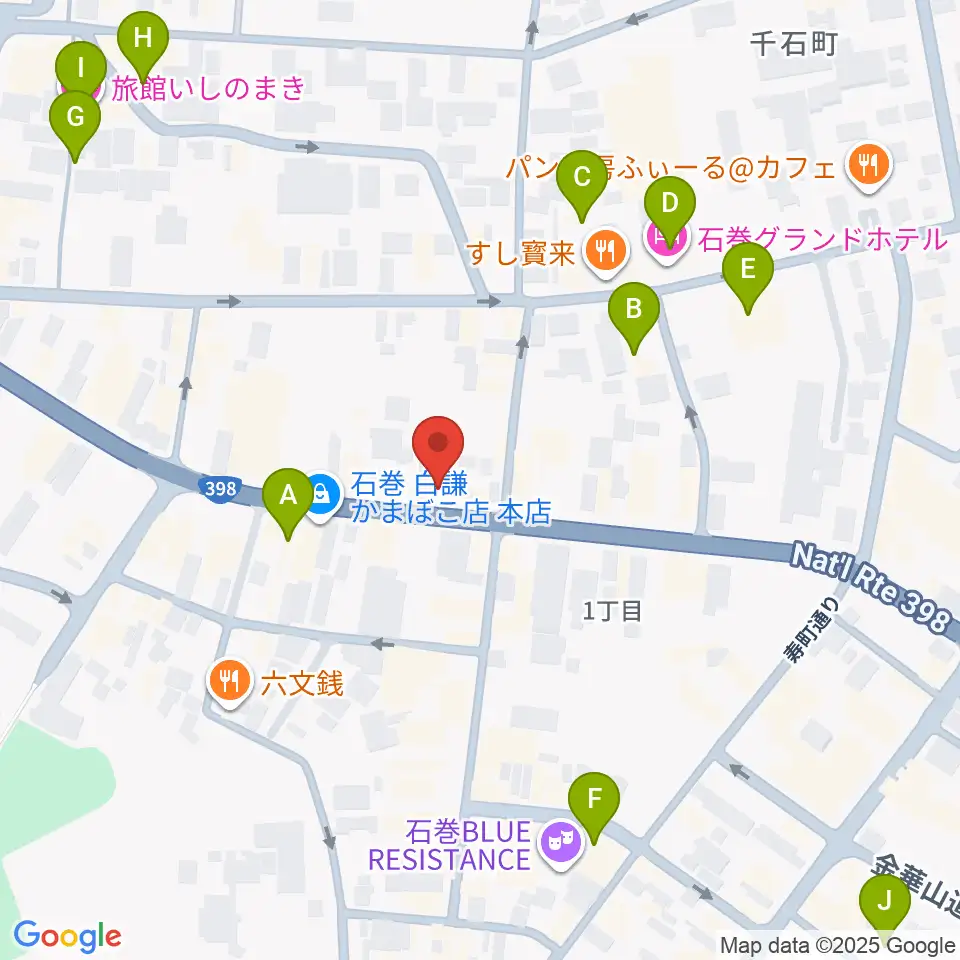ラ・ストラーダ周辺のホテル一覧地図