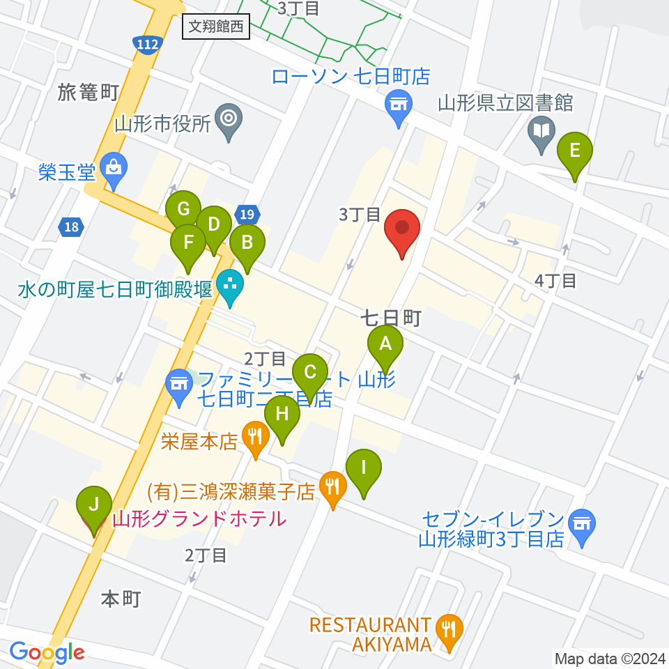 山形ノイジーダック周辺のホテル一覧地図