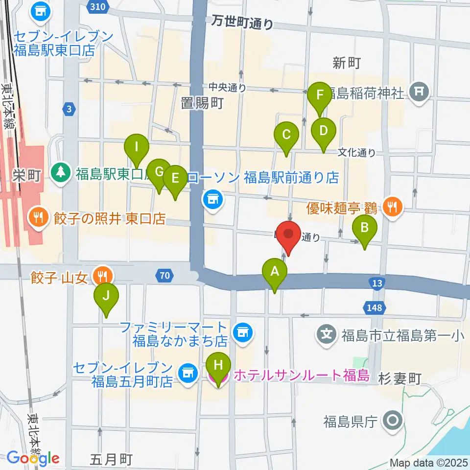 福島C-moon周辺のホテル一覧地図