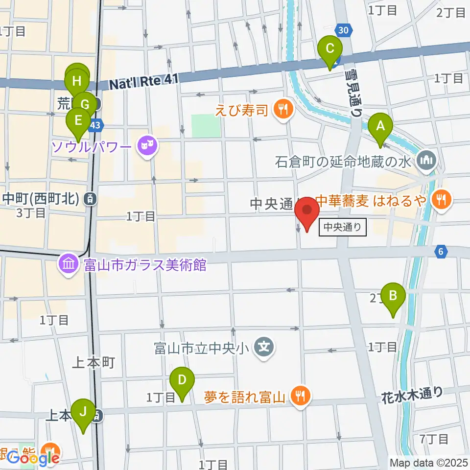 中教院Artist's周辺のホテル一覧地図