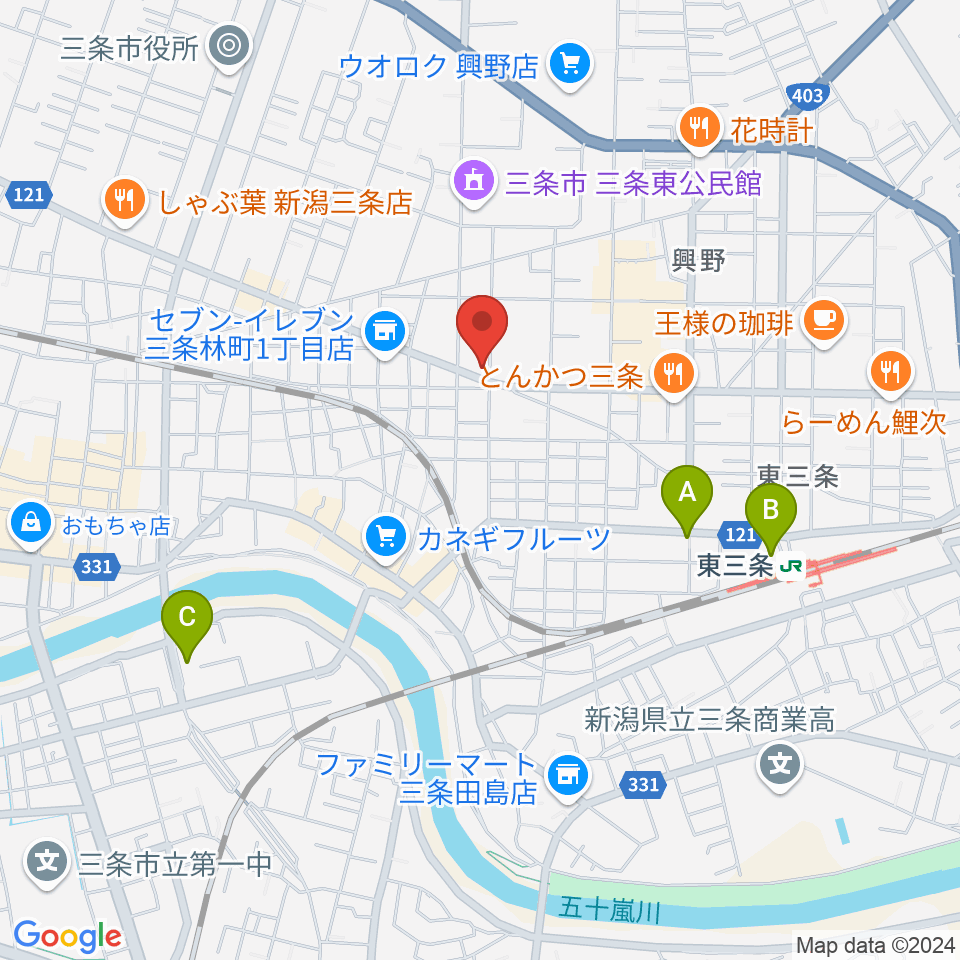 三条ロケット・ピンク周辺のホテル一覧地図