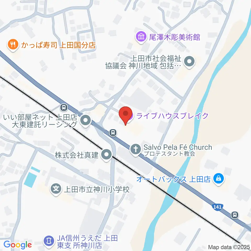 上田ブレイク周辺のホテル一覧地図
