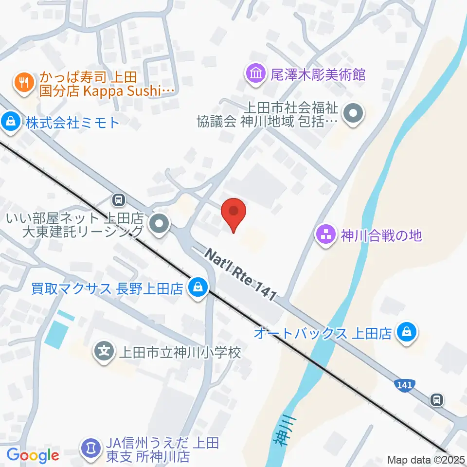 上田ブレイク周辺のホテル一覧地図