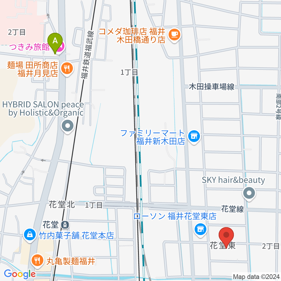 福井CHOP周辺のホテル一覧地図