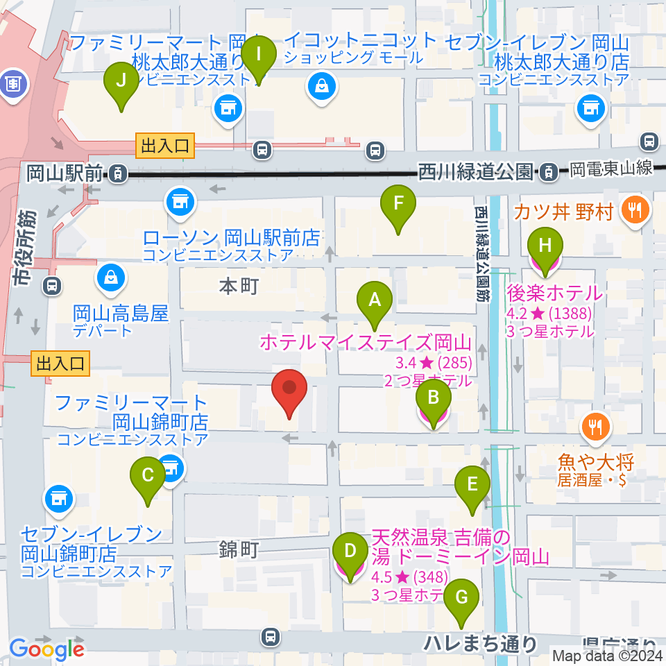 クレイジーママ セカンドルーム周辺のホテル一覧地図