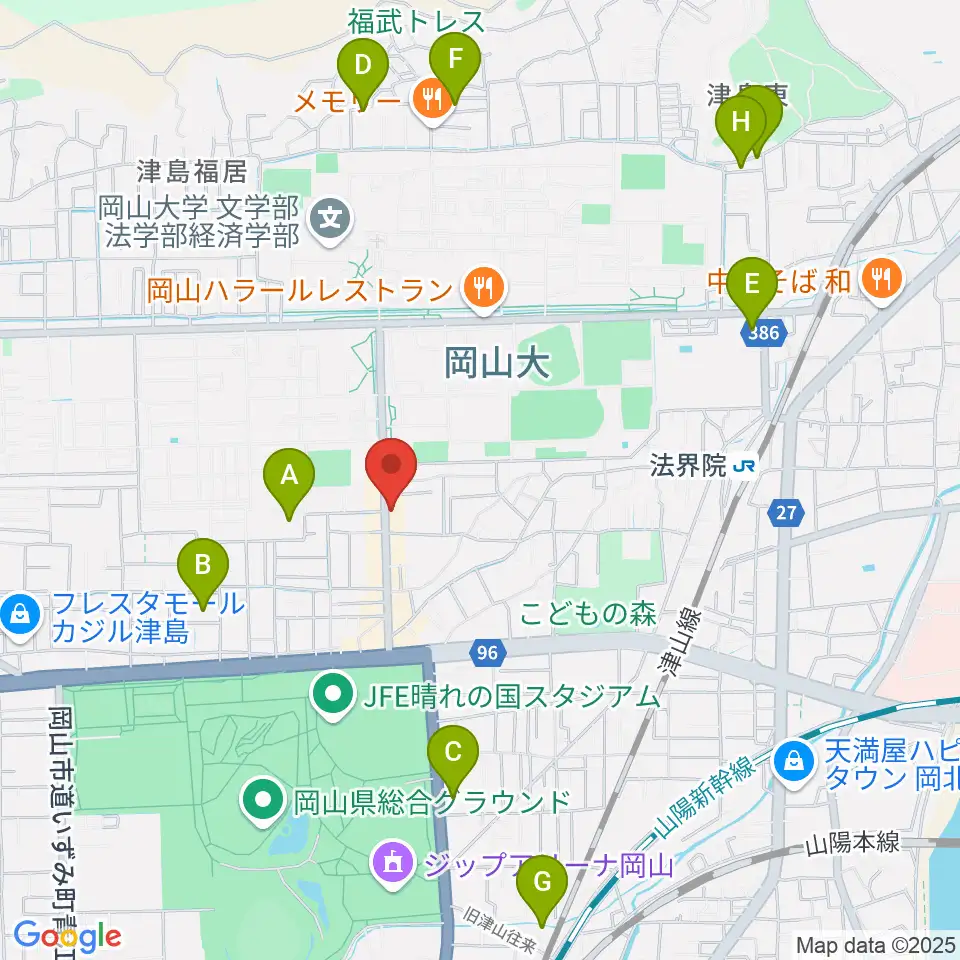 岡山ペパーランド周辺のホテル一覧地図
