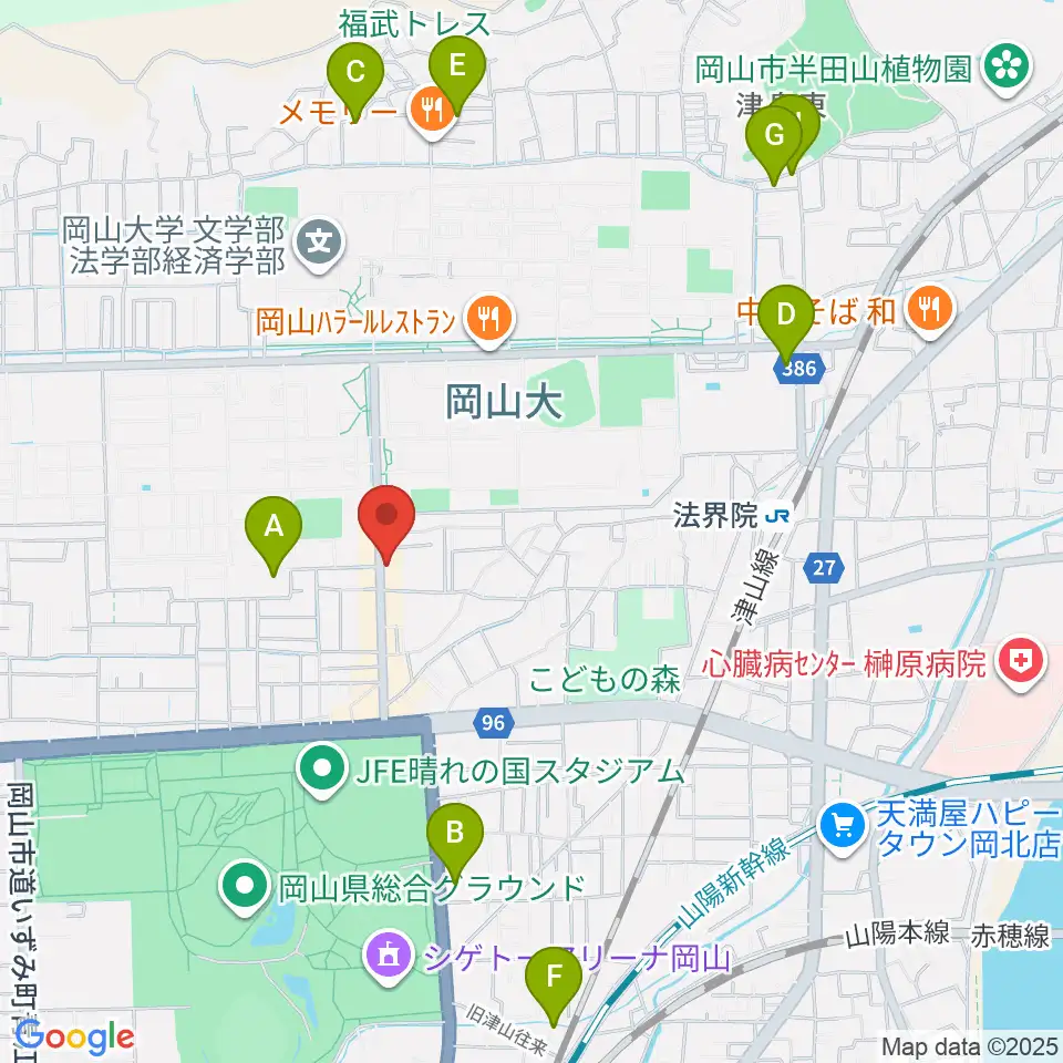 岡山ペパーランド周辺のホテル一覧地図