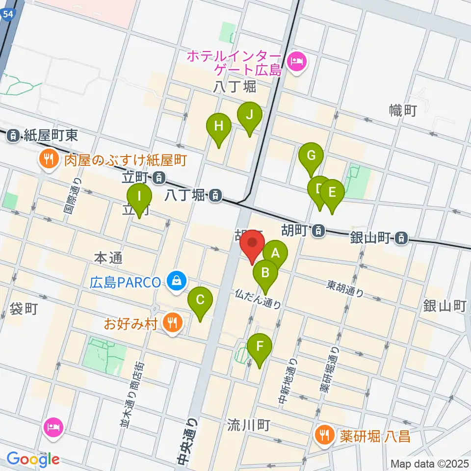 広島セカンドクラッチ周辺のホテル一覧地図