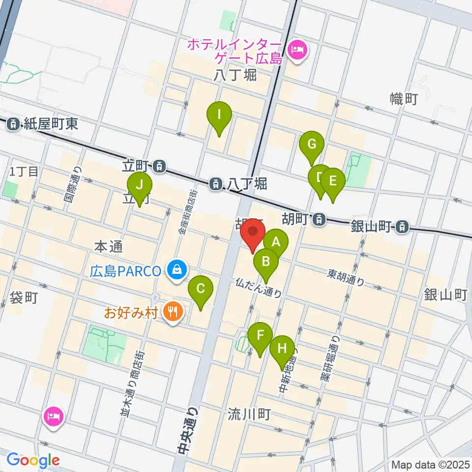 広島セカンドクラッチ周辺のホテル一覧地図