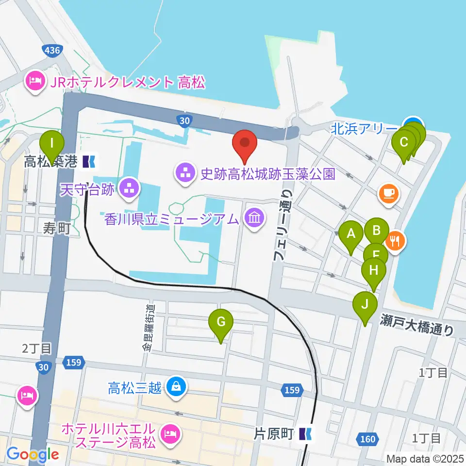 レクザムホール周辺のホテル一覧地図