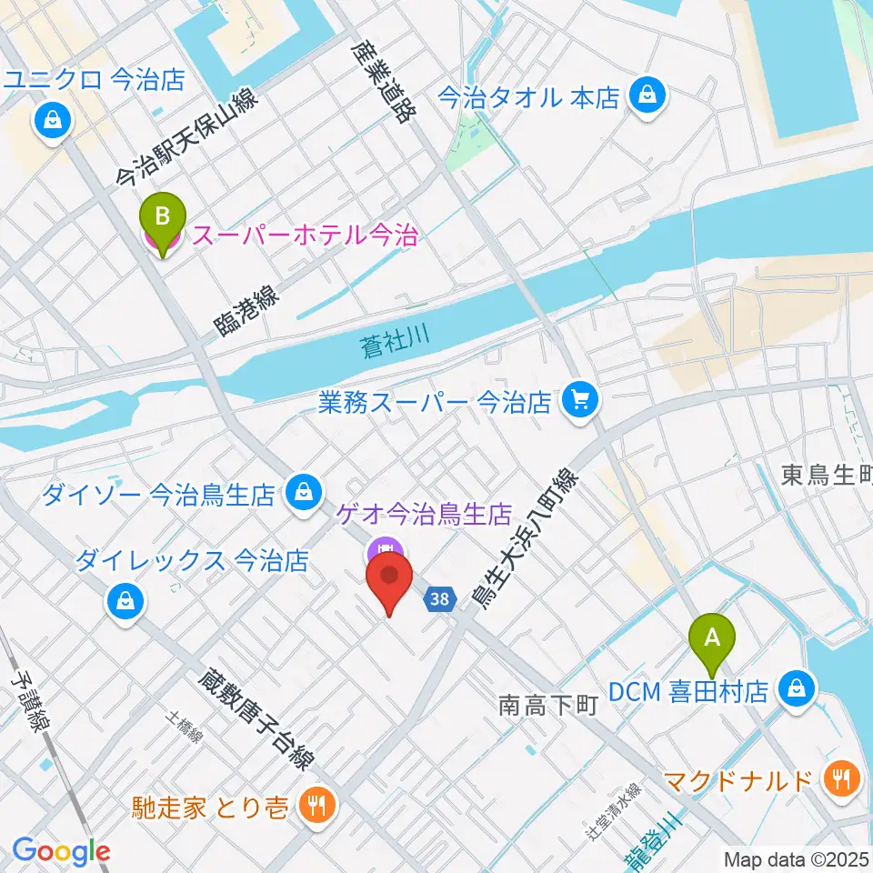 今治ジャムサウンズ周辺のホテル一覧地図