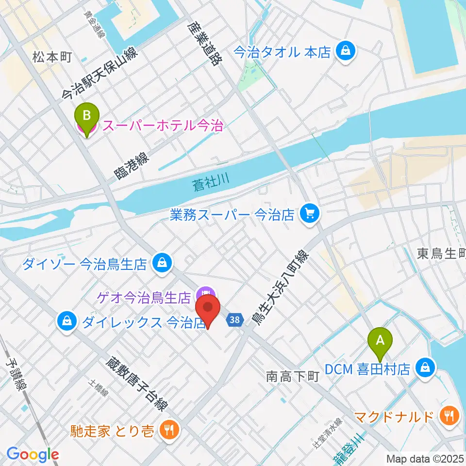 今治ジャムサウンズ周辺のホテル一覧地図