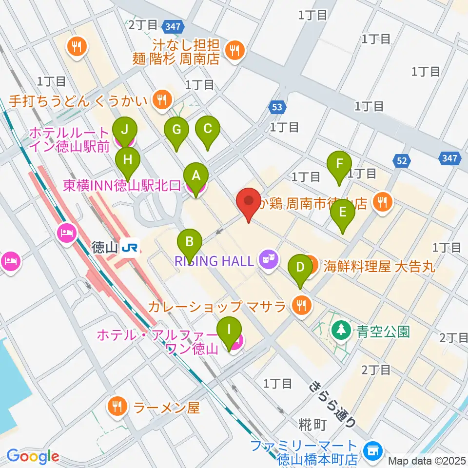 周南ライズ周辺のホテル一覧地図