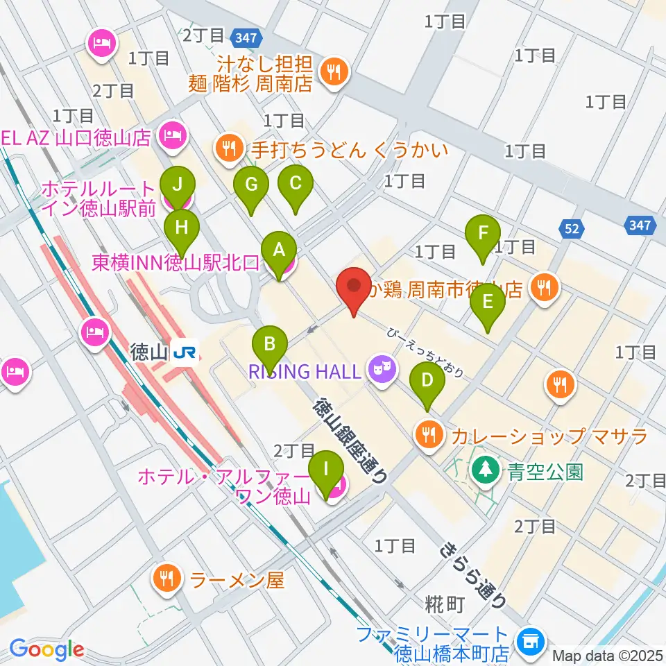 周南ライズ周辺のホテル一覧地図