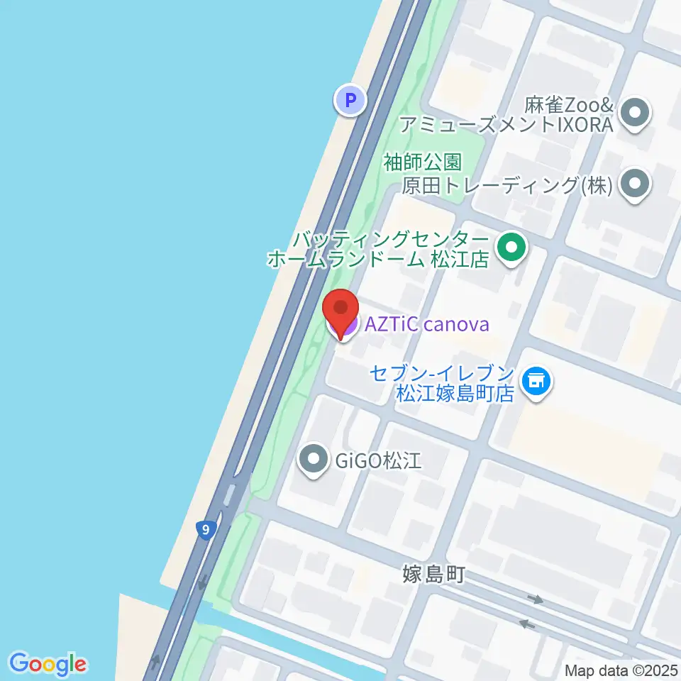 松江アズティックカノーバ周辺のホテル一覧地図