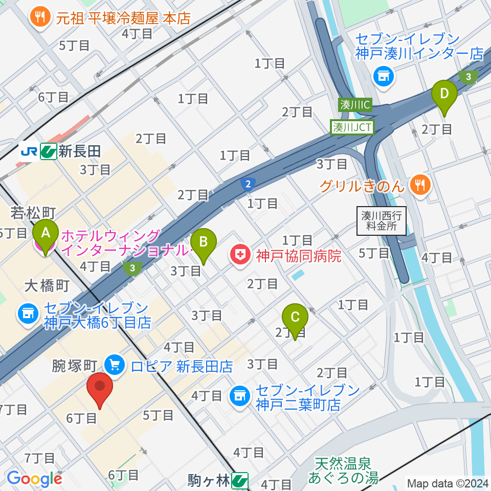 STUDIO UMI周辺のホテル一覧地図