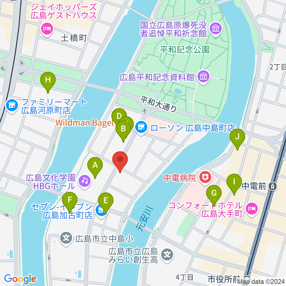 広島OTIS! オーティス周辺のホテル一覧地図