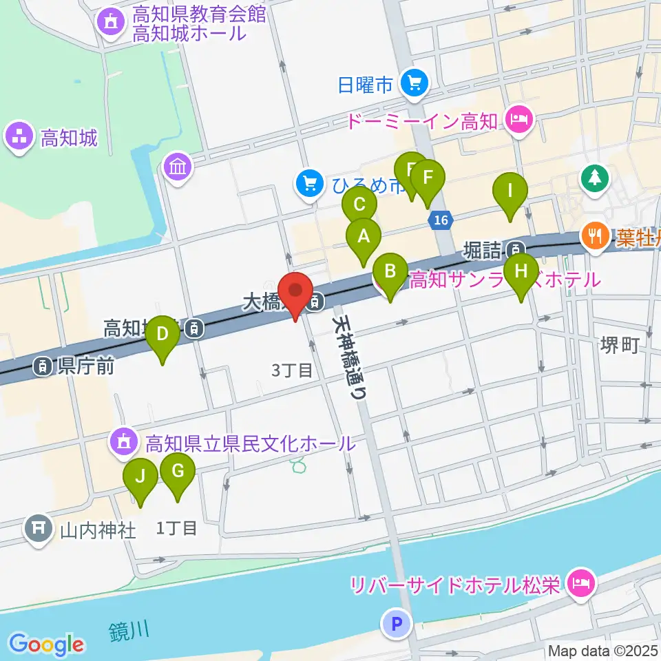ラ・ヴィータホール周辺のホテル一覧地図