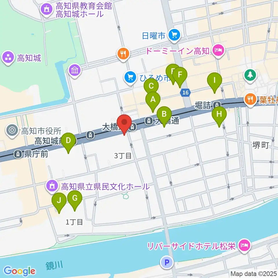ラ・ヴィータホール周辺のホテル一覧地図
