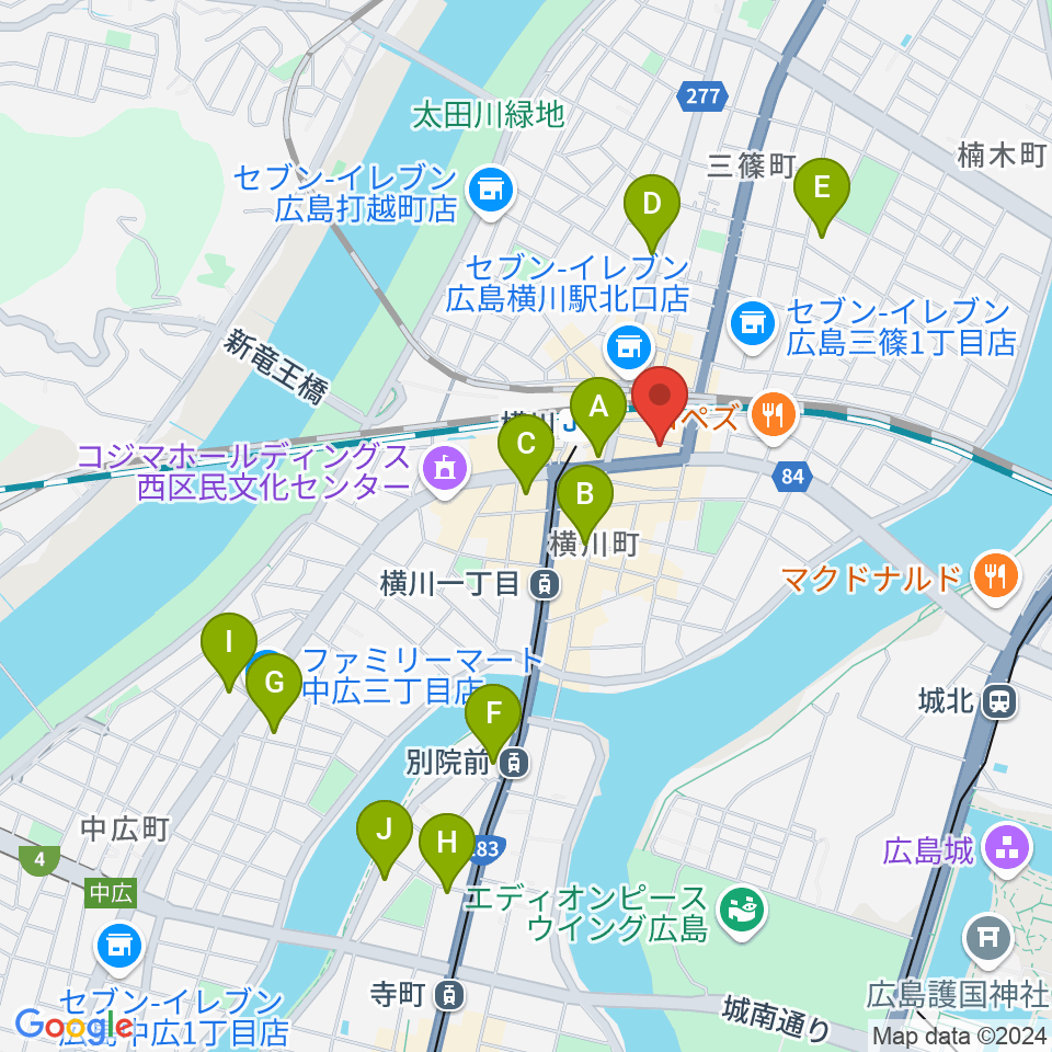 横川アップルジャム周辺のホテル一覧地図