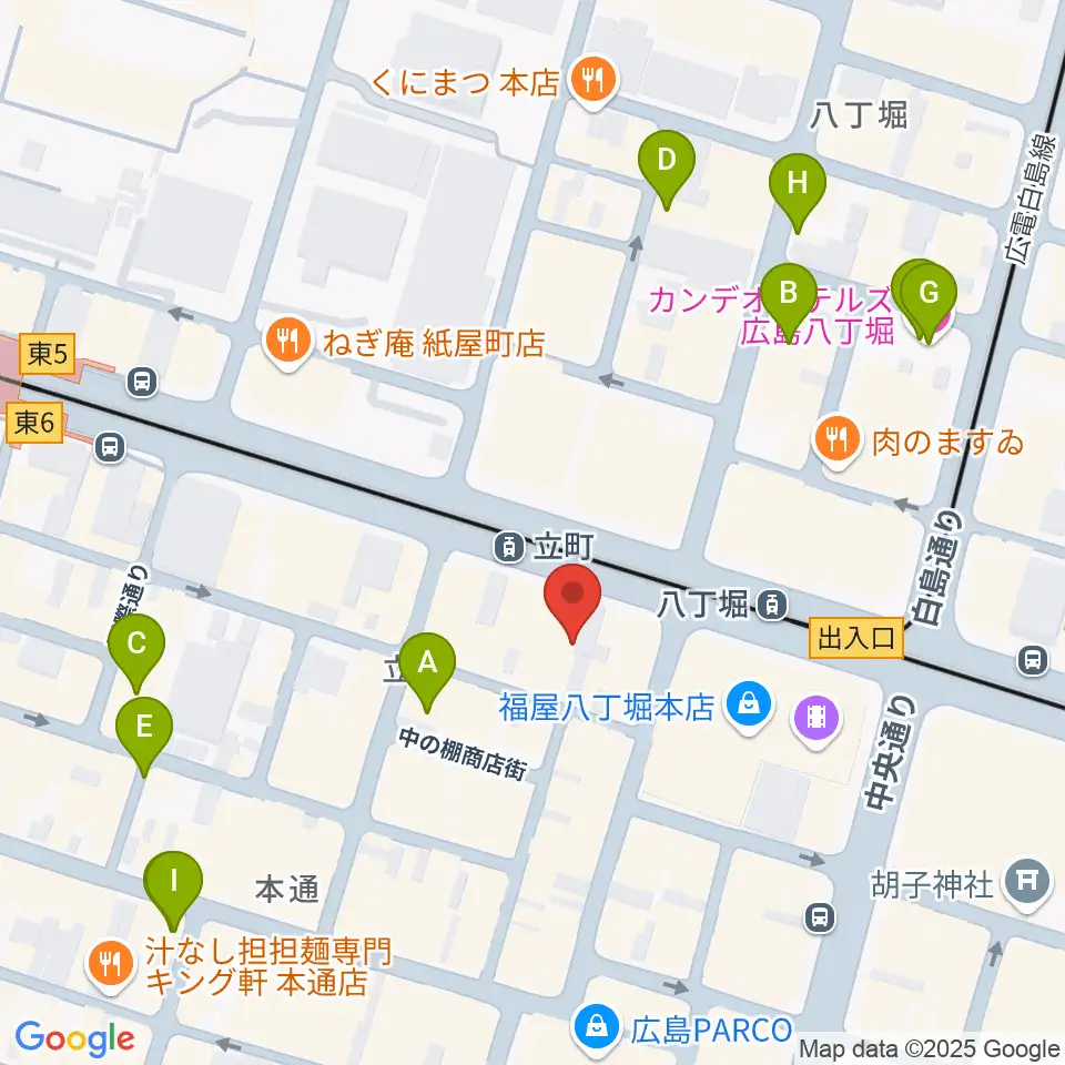 広島4.14周辺のホテル一覧地図