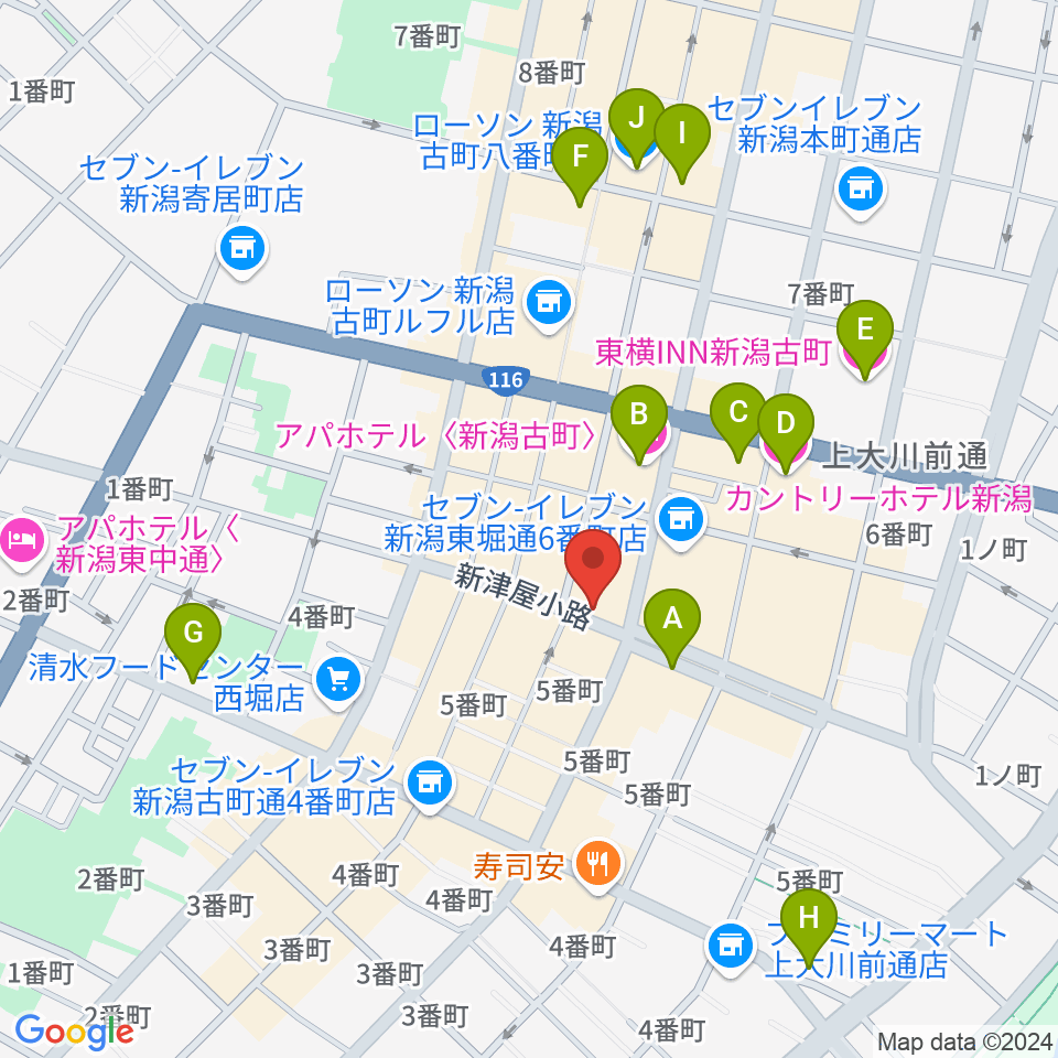 新潟GOLDEN PIGS周辺のホテル一覧地図