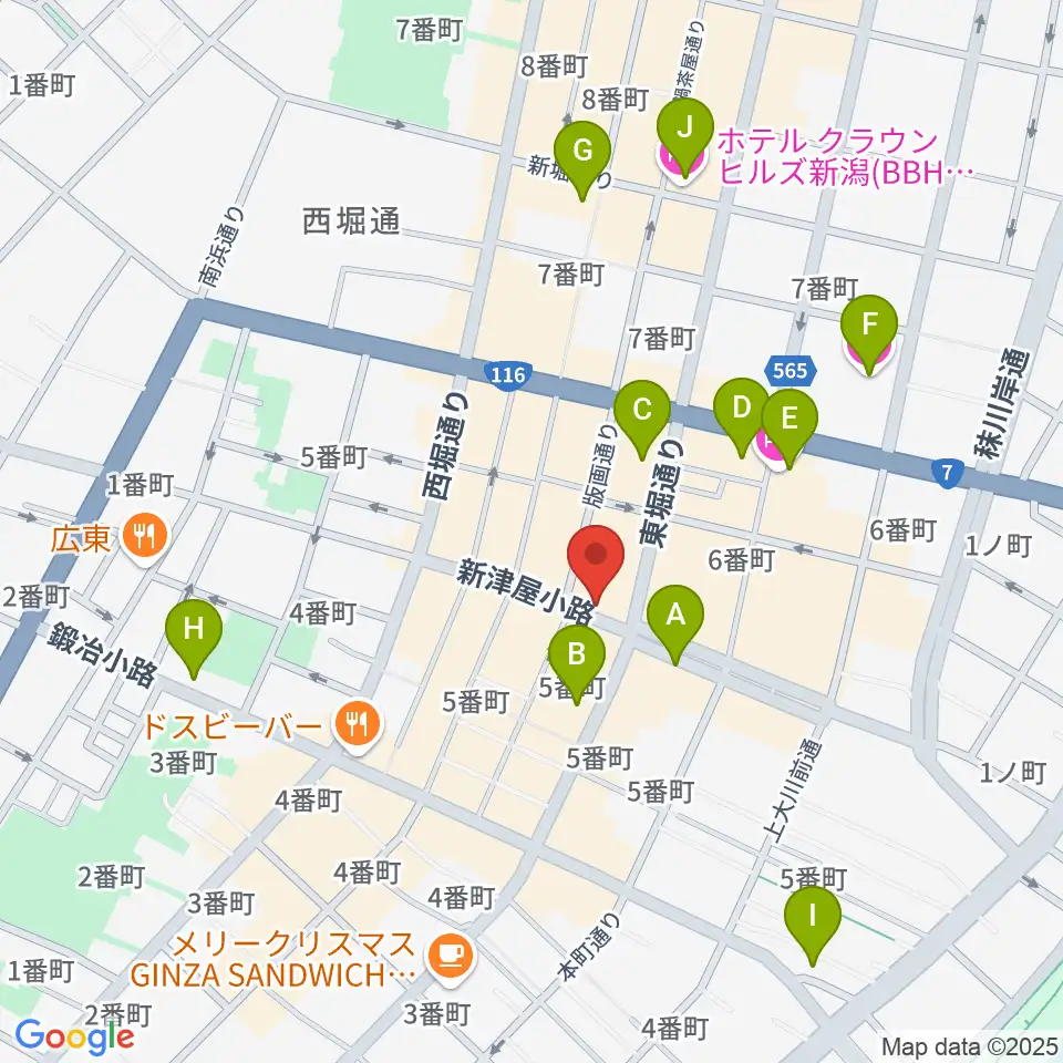 新潟GOLDEN PIGS周辺のホテル一覧地図