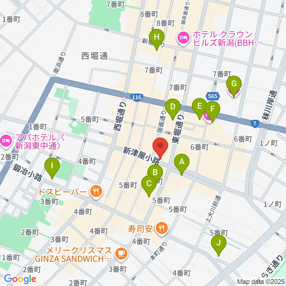 新潟GOLDEN PIGS周辺のホテル一覧地図