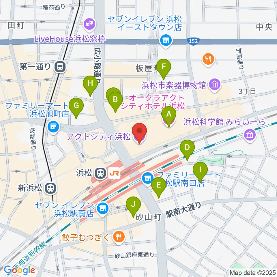 アクトシティ浜松周辺のホテル一覧地図