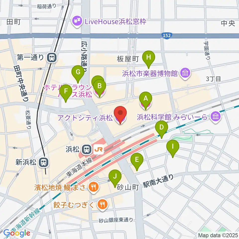 アクトシティ浜松周辺のホテル一覧地図