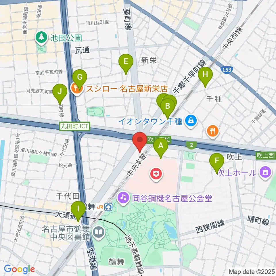 鶴舞DAYTRIP周辺のホテル一覧地図