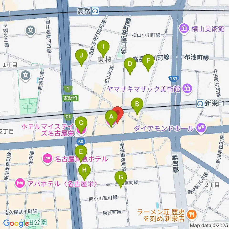 新栄DAYTRIVE周辺のホテル一覧地図