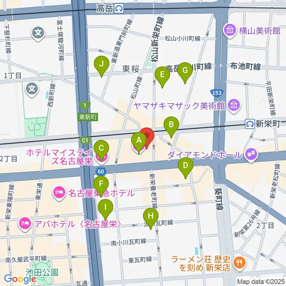 新栄DAYTRIVE周辺のホテル一覧地図