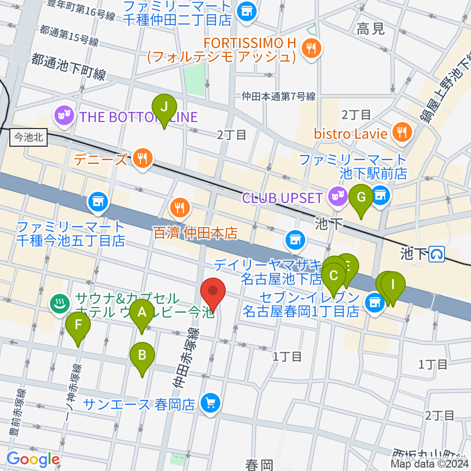 Art＆MusicSpace 源周辺のホテル一覧地図