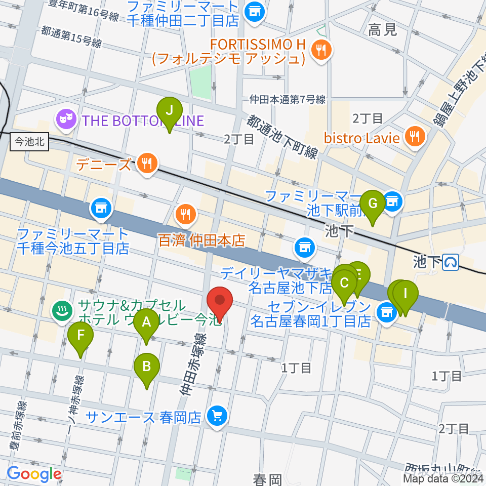 Art＆MusicSpace 源周辺のホテル一覧地図