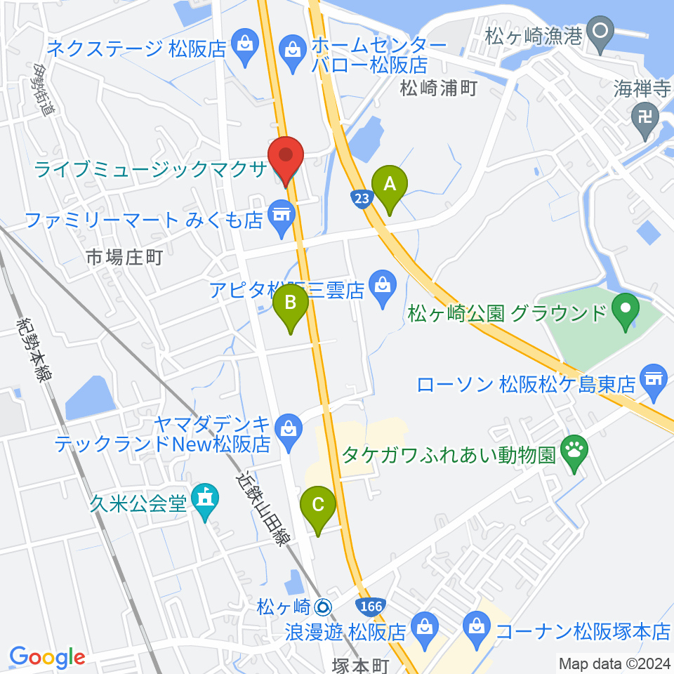 松阪マクサ周辺のホテル一覧地図