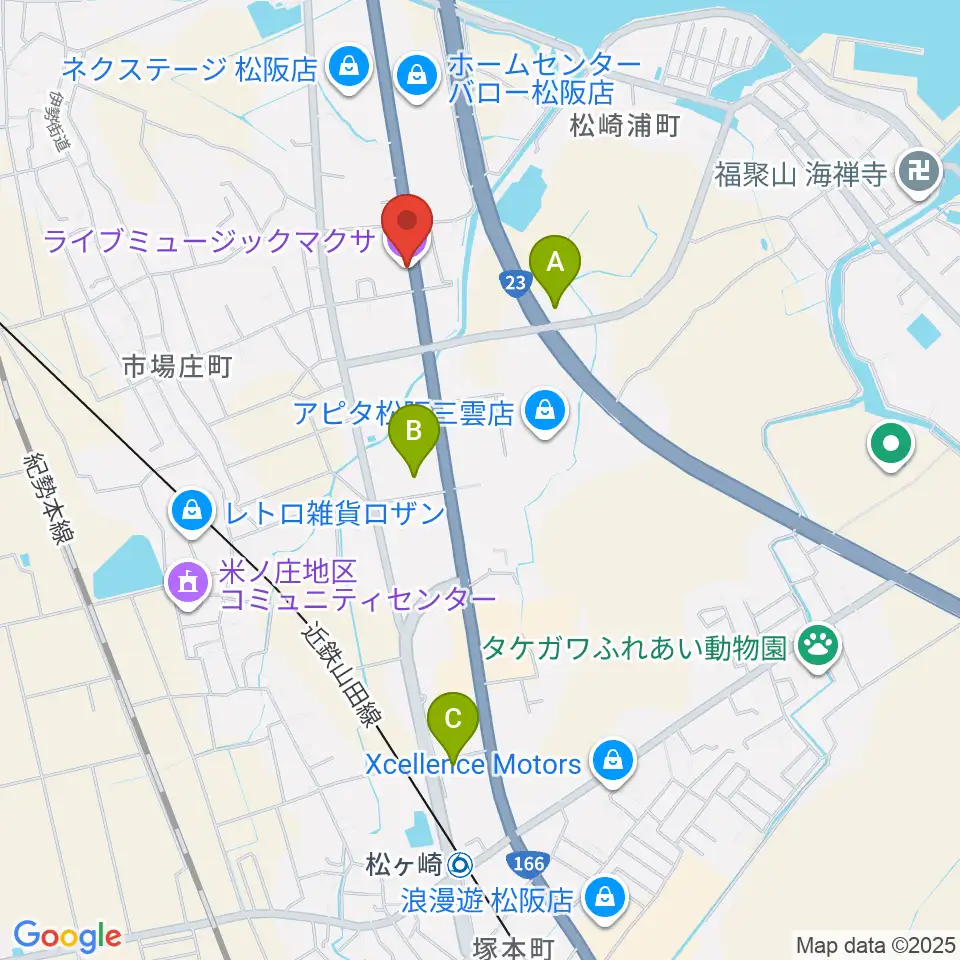 松阪マクサ周辺のホテル一覧地図