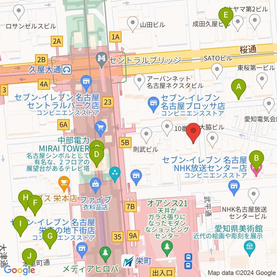 Jazz inn LOVELY周辺のホテル一覧地図