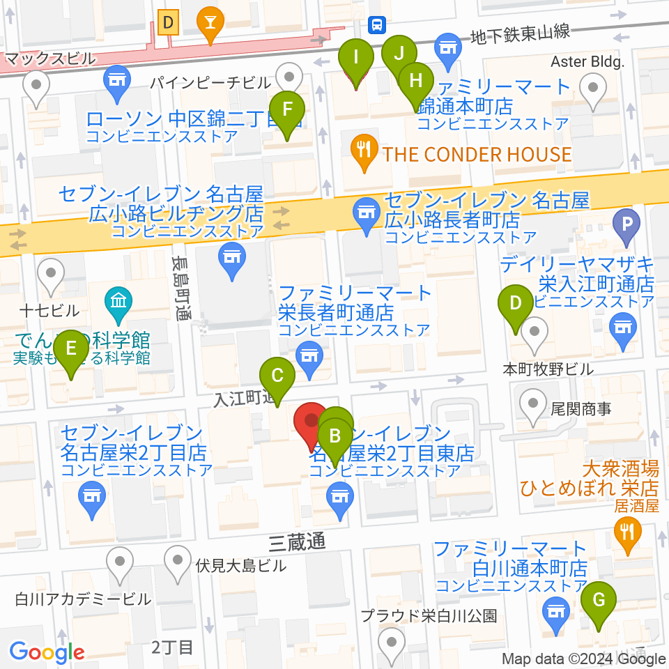 名古屋R&B Melrose周辺のホテル一覧地図